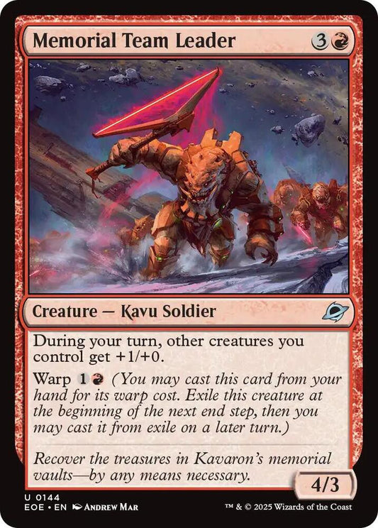 Magic: The Gathering Cards Edge of Eternities Memorial Team Leader  U Foil