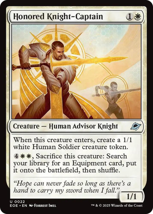 Magic: The Gathering Cards Edge of Eternities Honored Knight-Captain  U