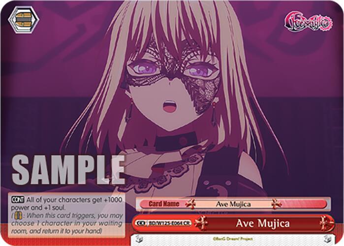Weiss Schwarz MyGO!!!!! x Ave Mujica Ave Mujica BD/W125-E064 CR Climax Rare Near Mint