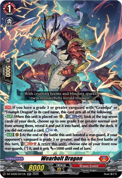 Cardfight Vanguard DZ-SS08: Festival Booster 2025 Wearbolt Dragon