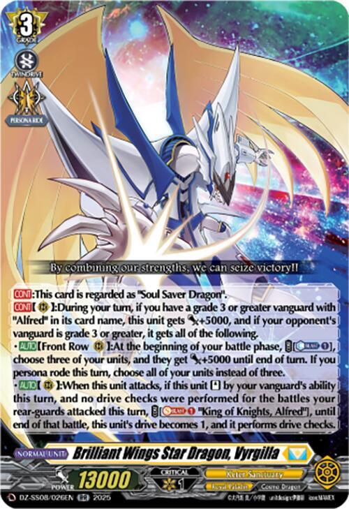 Cardfight Vanguard DZ-SS08: Festival Booster 2025 Brilliant Wings Star Dragon, Vyrgilla DZ-SS08/026EN RR