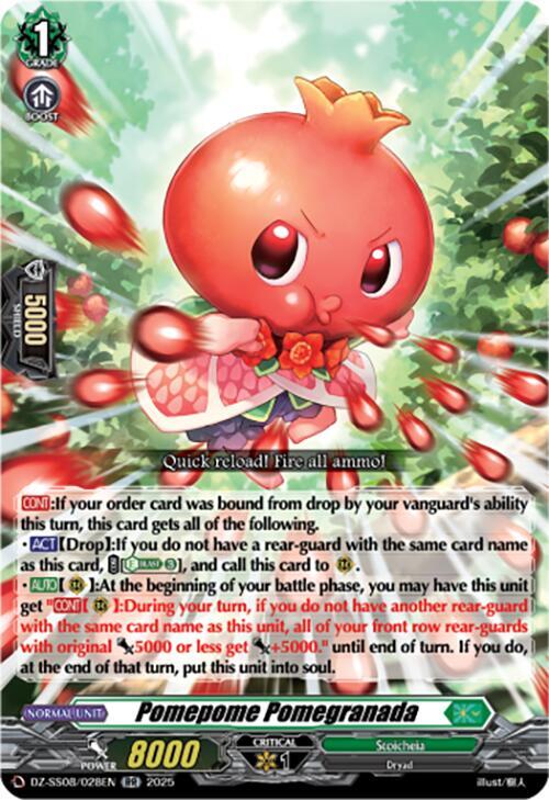 Cardfight Vanguard DZ-SS08: Festival Booster 2025 Pomepome Pomegranada  DZ-SS08/028EN - RR
