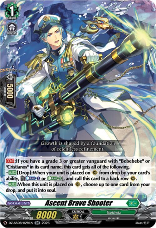 Cardfight Vanguard DZ-SS08: Festival Booster 2025 Ascent Brave Shooter DZ-SS08/029EN RR