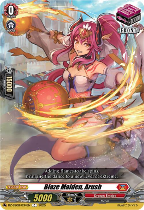 Cardfight Vanguard DZ-SS08: Festival Booster 2025 Blaze Maiden, Arush  DZ-SS08/034EN - C