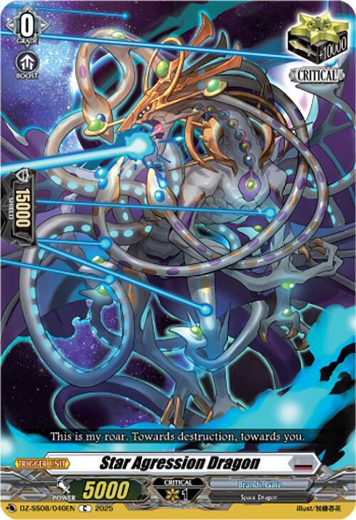 Cardfight Vanguard DZ-SS08: Festival Booster 2025 Star Agression Dragon DZ-SS08/040EN C
