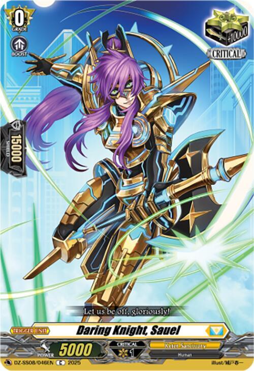 Cardfight Vanguard DZ-SS08: Festival Booster 2025 Daring Knight, Sauel DZ-SS08/046EN C Near Mint