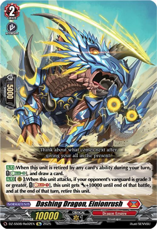 Cardfight Vanguard DZ-SS08: Festival Booster 2025 Dashing Dragon, Einionrush  DZ-SS08/Re02EN - RE