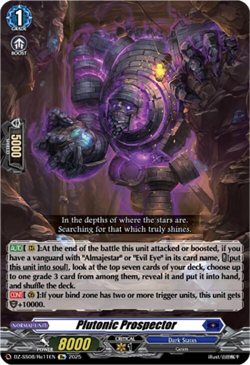 Cardfight Vanguard DZ-SS08: Festival Booster 2025 Plutonic Prospector  DZ-SS08/Re11EN - RE