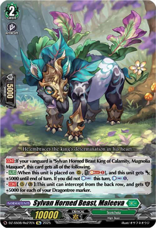 Cardfight Vanguard DZ-SS08: Festival Booster 2025 Sylvan Horned Beast, Maleeva DZ-SS08/Re27EN RE