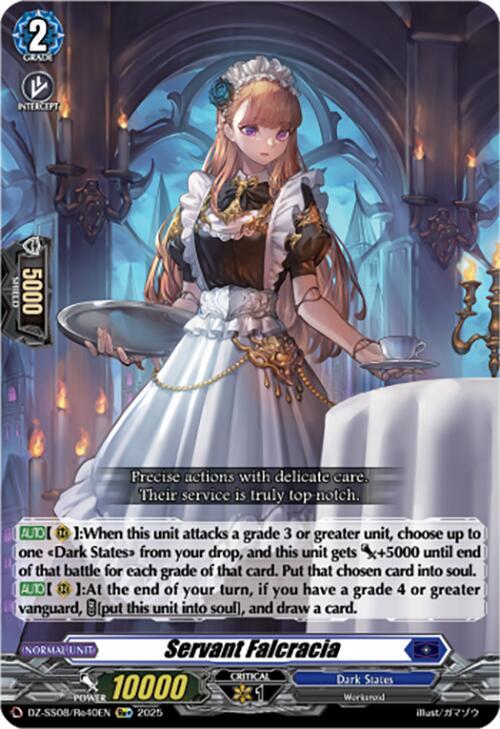 Cardfight Vanguard DZ-SS08: Festival Booster 2025 Servant Falcracia (Re+) DZ-SS08/Re40EN Special Reprint+