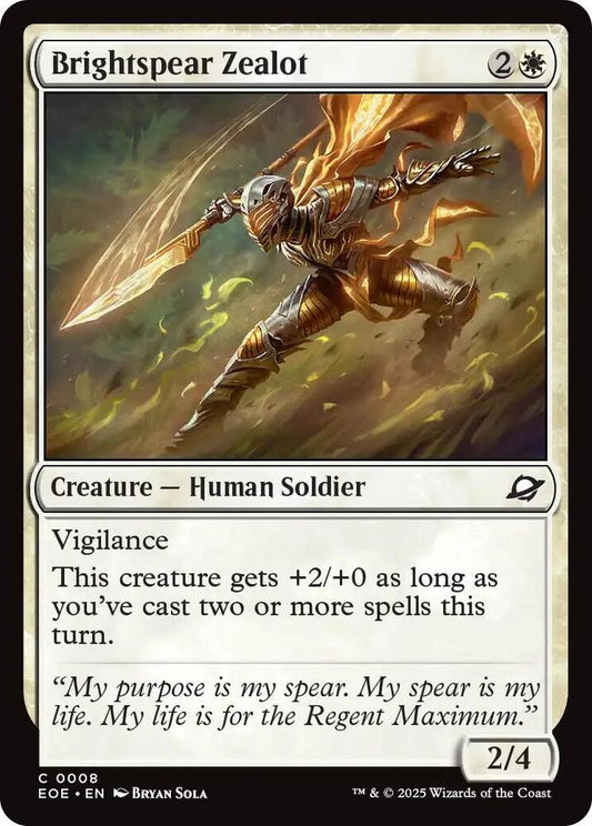 Magic: The Gathering Cards Edge of Eternities Brightspear Zealot  C