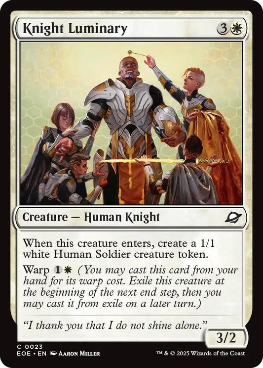 Magic: The Gathering Cards Edge of Eternities Knight Luminary  C Foil