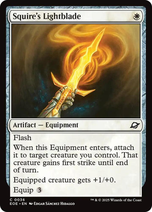 Magic: The Gathering Cards Edge of Eternities Squire's Lightblade  C