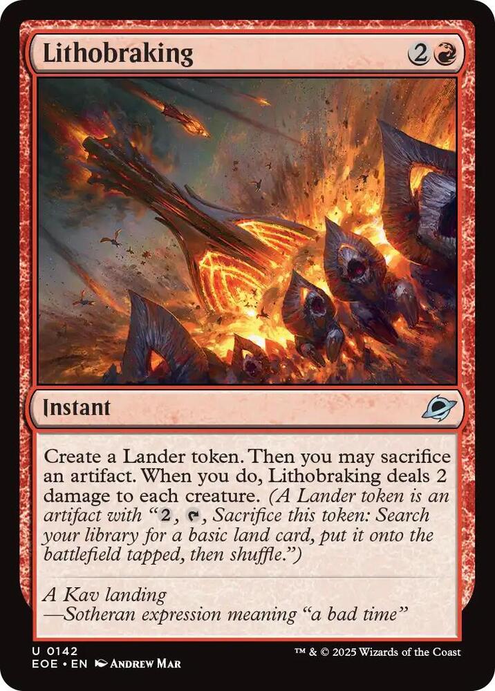 Magic: The Gathering Cards Edge of Eternities Lithobraking  U