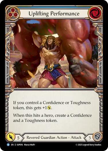 Flesh & Blood TCG Super Slam Uplifting Performance SUP016 Rare Near Mint