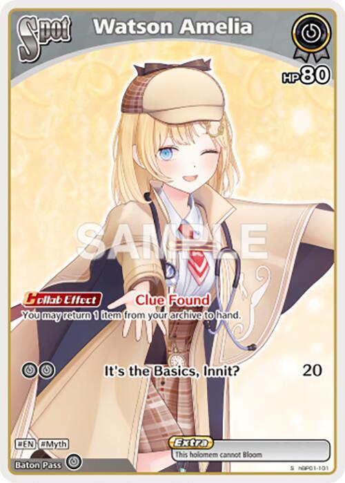 hololive OFFICIAL CARD GAME Blooming Radiance Watson Amelia (S) hBP01-101 Special Near Mint Foil