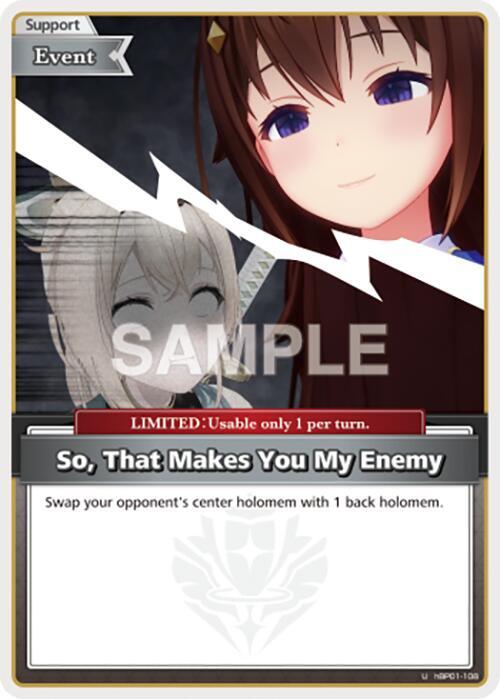 hololive OFFICIAL CARD GAME Blooming Radiance So, That Makes You My Enemy (U) hBP01-108 Uncommon