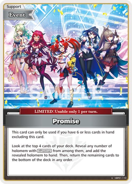 hololive OFFICIAL CARD GAME Blooming Radiance Promise (U) hBP01-113 Uncommon Near Mint