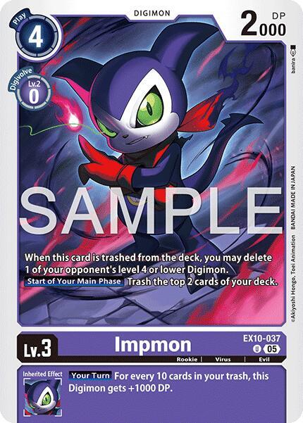 Digimon TCG Sinister Order Impmon EX10-037 U Uncommon