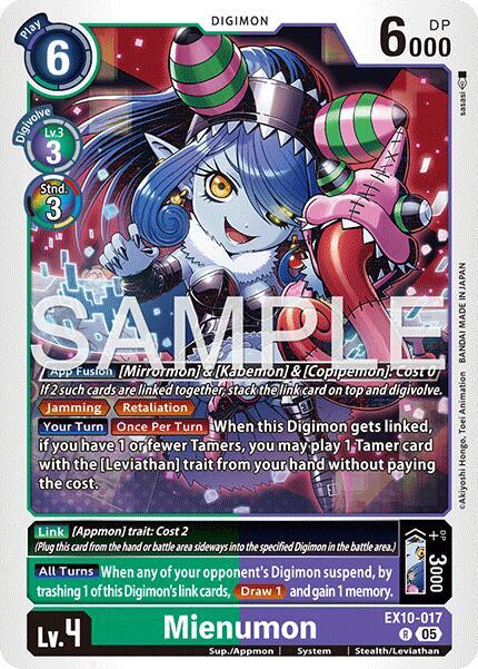 Digimon TCG Sinister Order Mienumon EX10-017 R Rare