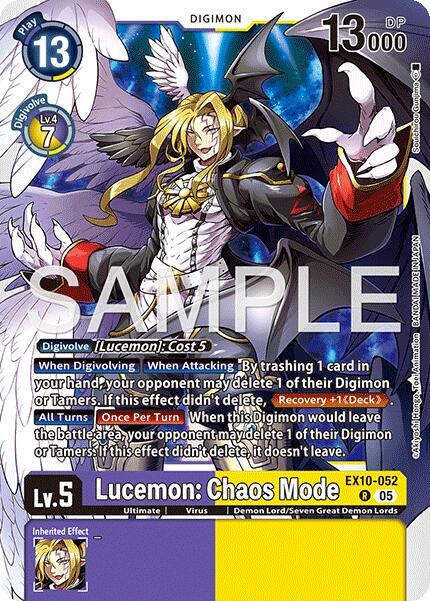 Digimon TCG Sinister Order Lucemon: Chaos Mode EX10-052 R Rare