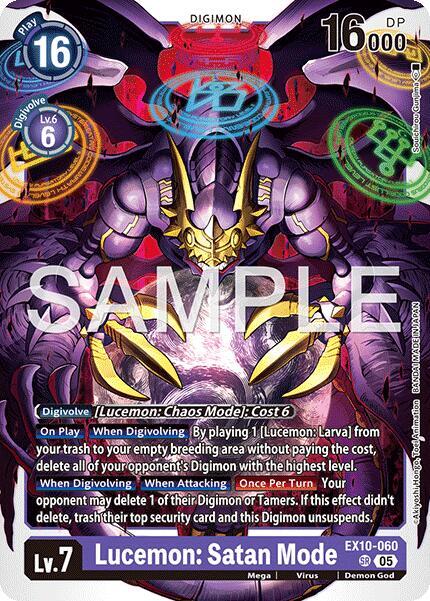 Digimon TCG Sinister Order Lucemon: Satan Mode EX10-060 SR Super Rare