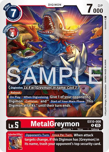 Digimon TCG Sinister Order MetalGreymon EX10-008 R Rare