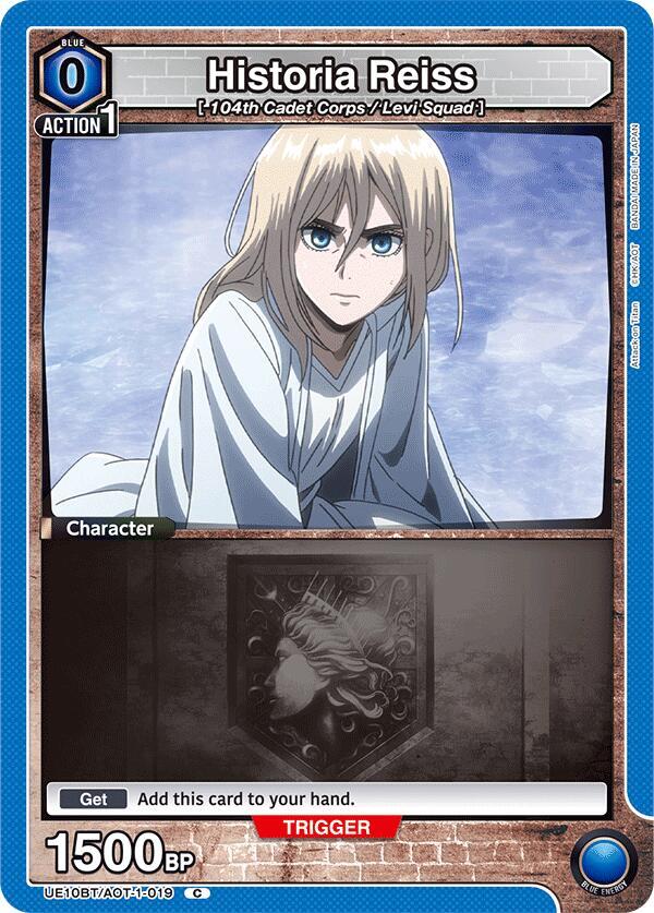 Union Arena UE10BT: Attack on Titan Historia Reiss (019) UE10BT/AOT-1-019 Common