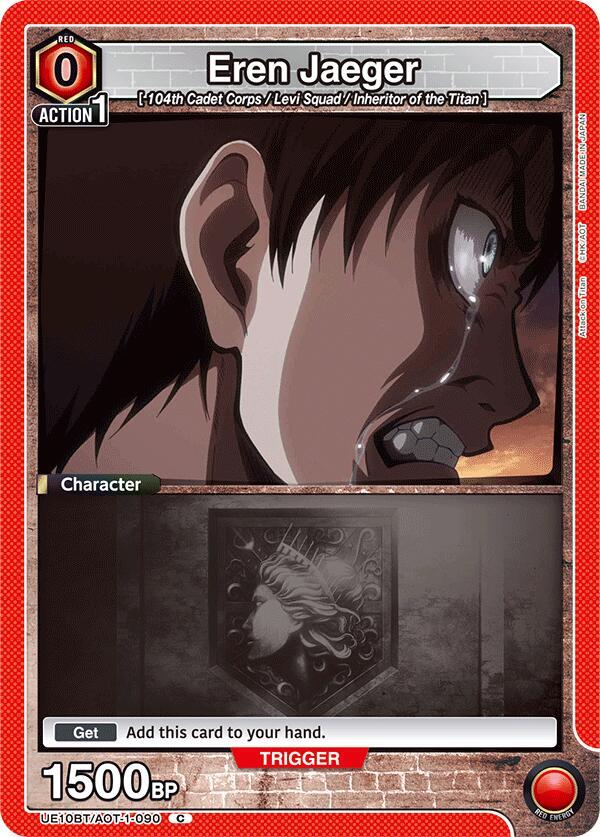 Union Arena UE10BT: Attack on Titan Eren Jaeger (090) UE10BT/AOT-1-090 Common Near Mint