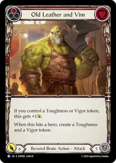 Flesh and Blood TCG Super Slam Old Leather and Vim SUP008 Rare