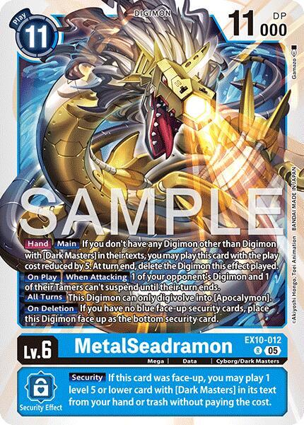 Digimon TCG Sinister Order MetalSeadramon EX10-012 R Rare
