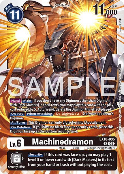 Digimon TCG Sinister Order Machinedramon EX10-035 R Rare