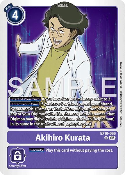 Digimon TCG Sinister Order Akihiro Kurata EX10-066 U Uncommon