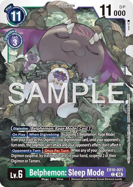 Digimon TCG Sinister Order Belphemon: Sleep Mode EX10-021 C Common