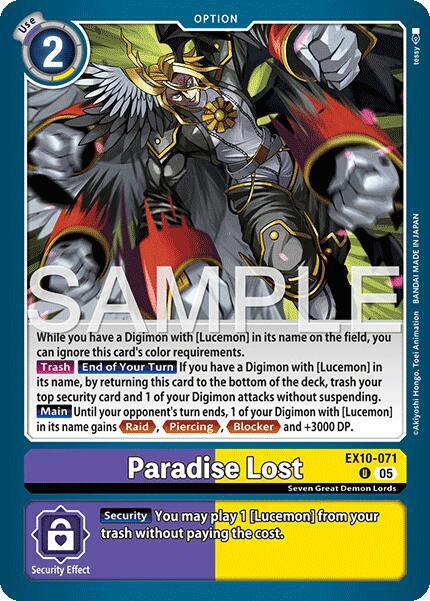 Digimon TCG Sinister Order Paradise Lost EX10-071 U Uncommon