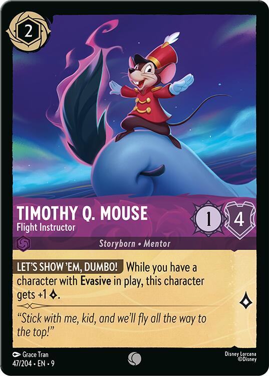 Disney Lorcana Fabled Timothy Q. Mouse - Flight Instructor 47/204 Common