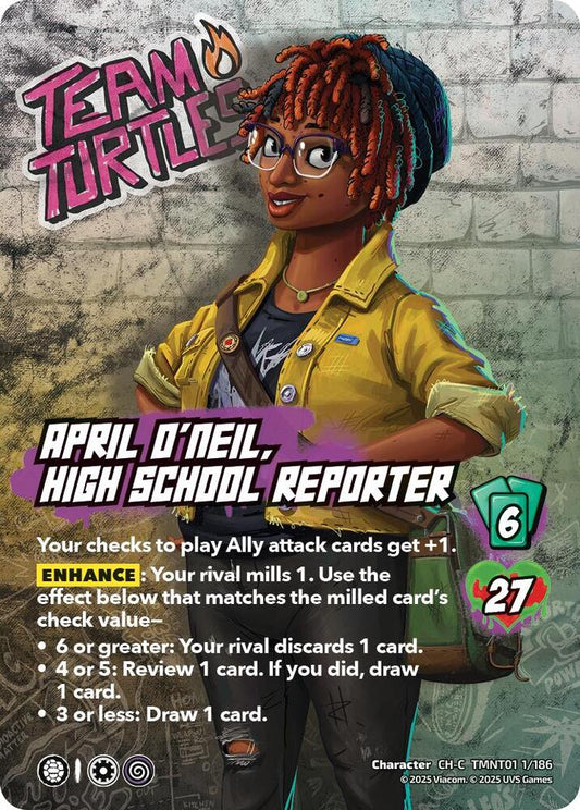 UniVersus Teenage Mutant Ninja Turtles April O'Neil, High School Reporter TMNT01 1/186 Character Common Near Mint