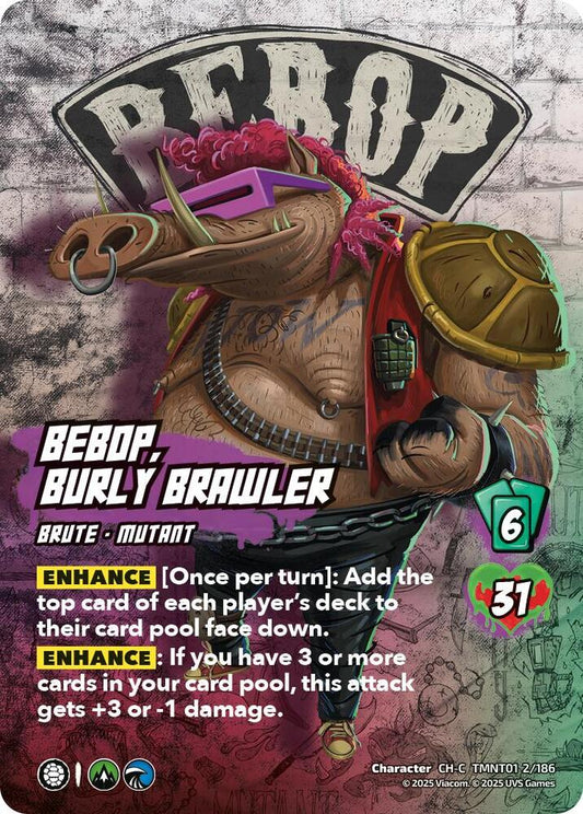 UniVersus Teenage Mutant Ninja Turtles Bebop, Burly Brawler TMNT01 2/186 Character Common Near Mint