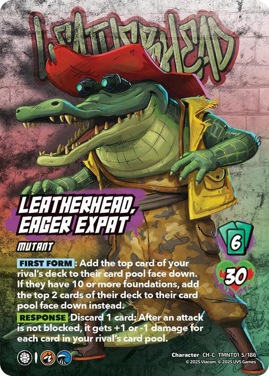 UniVersus Teenage Mutant Ninja Turtles Leatherhead, Eager Expat TMNT01 5/186 Character Common