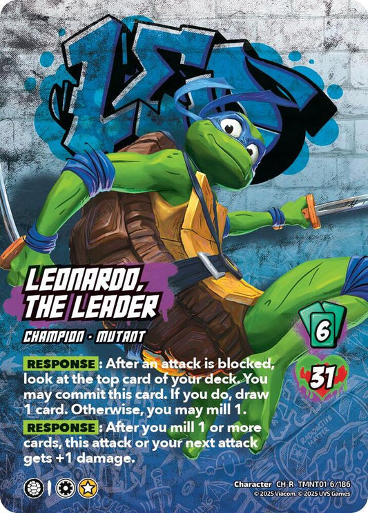 UniVersus Teenage Mutant Ninja Turtles Leonardo, the Leader TMNT01 6/186 Character Rare