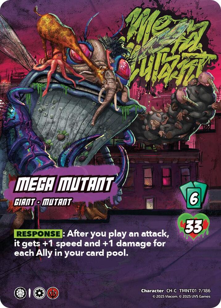 UniVersus Teenage Mutant Ninja Turtles Mega Mutant TMNT01 7/186 Character Common Near Mint
