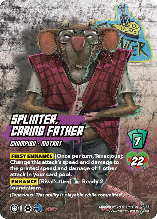 UniVersus Teenage Mutant Ninja Turtles Splinter, Caring Father TMNT01 12/186 Character Common Near Mint