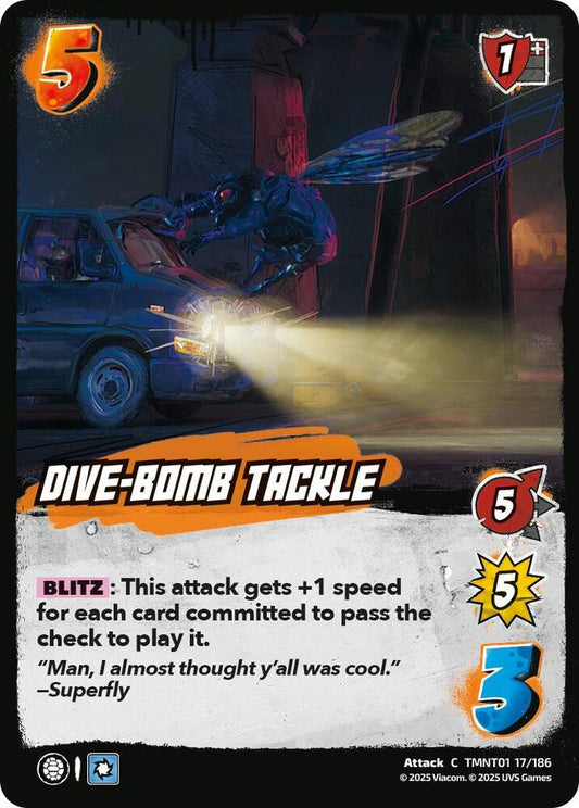 UniVersus Teenage Mutant Ninja Turtles Dive-Bomb Tackle TMNT01 17/186 Common Near Mint