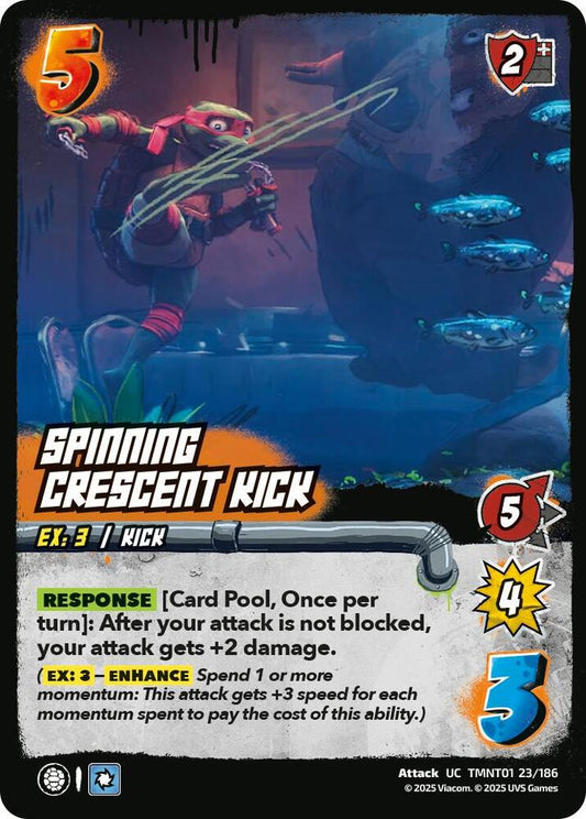 UniVersus Teenage Mutant Ninja Turtles Spinning Crescent Kick TMNT01 23/186 Uncommon Near Mint
