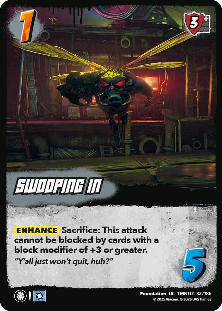 UniVersus Teenage Mutant Ninja Turtles Swooping In TMNT01 32/186 Uncommon Near Mint