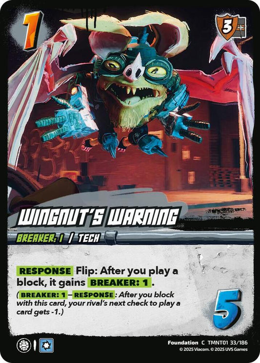 UniVersus Teenage Mutant Ninja Turtles Wingnut's Warning TMNT01 33/186 Common
