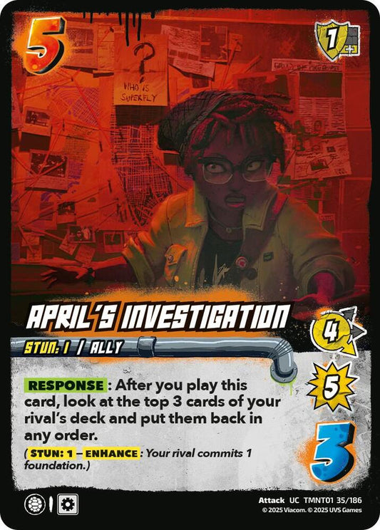 UniVersus Teenage Mutant Ninja Turtles April's Investigation TMNT01 35/186 Uncommon