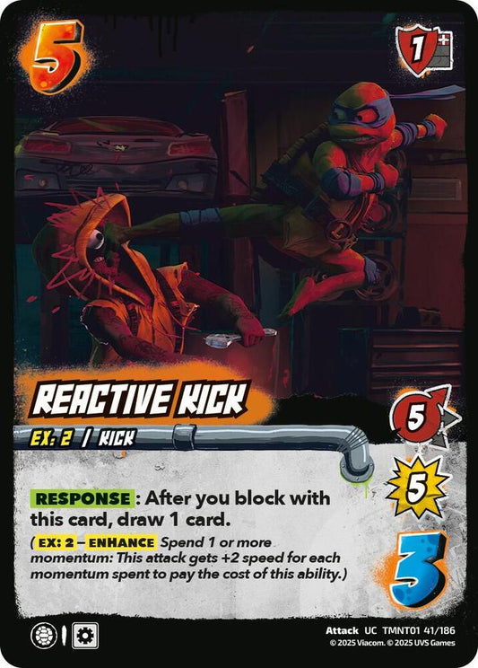 UniVersus Teenage Mutant Ninja Turtles Reactive Kick TMNT01 41/186 Uncommon Near Mint