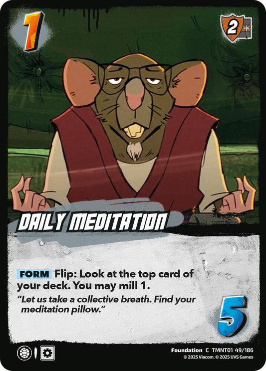 UniVersus Teenage Mutant Ninja Turtles Daily Meditation TMNT01 49/186 Common