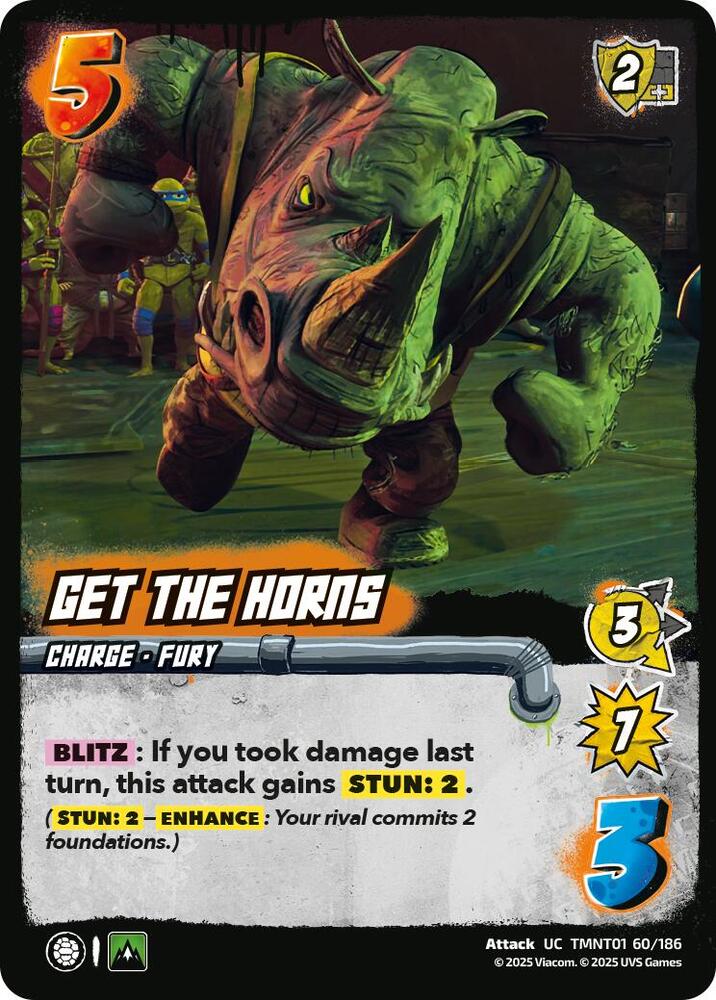 UniVersus Teenage Mutant Ninja Turtles Get the Horns TMNT01 60/186 Uncommon Near Mint